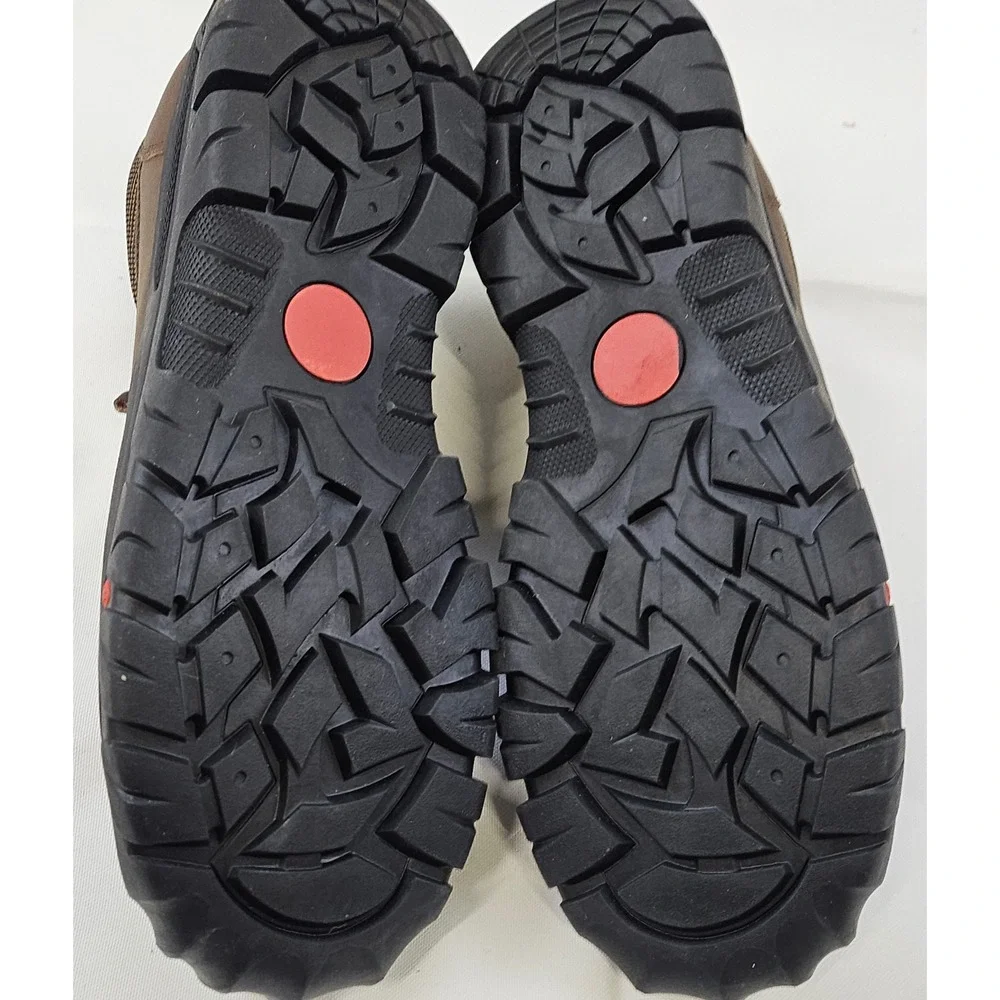 Upishi Mens‎ Brown Leather Outdoor Slip On Shoes Reinforced Toe Size 41